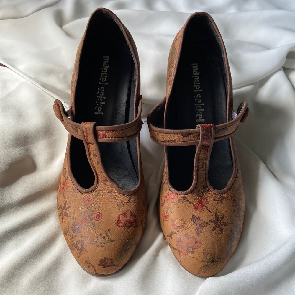 Printed Brown Heels